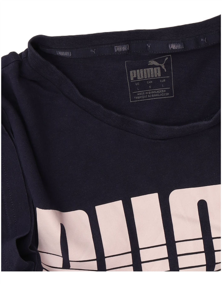 Męski T-shirt Puma z grafiką, duży, granatowy