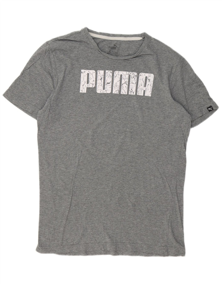 Męski T-shirt z grafiką PUMA, średni szary