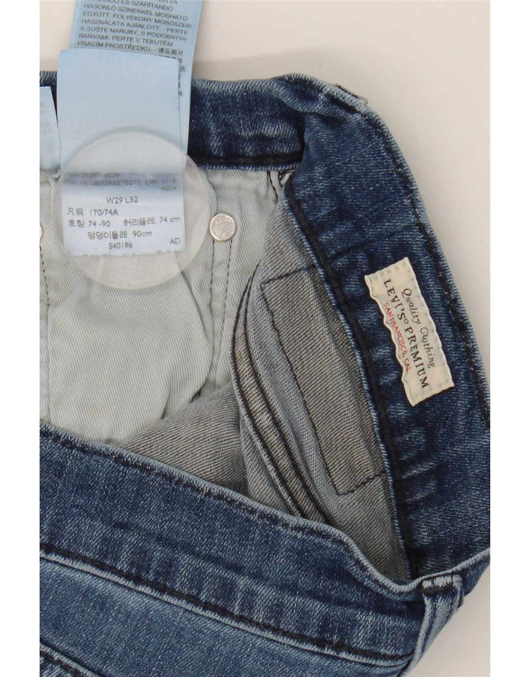 Damskie jeansy Levi's Slim W29 L29 Niebieskie bawełniane