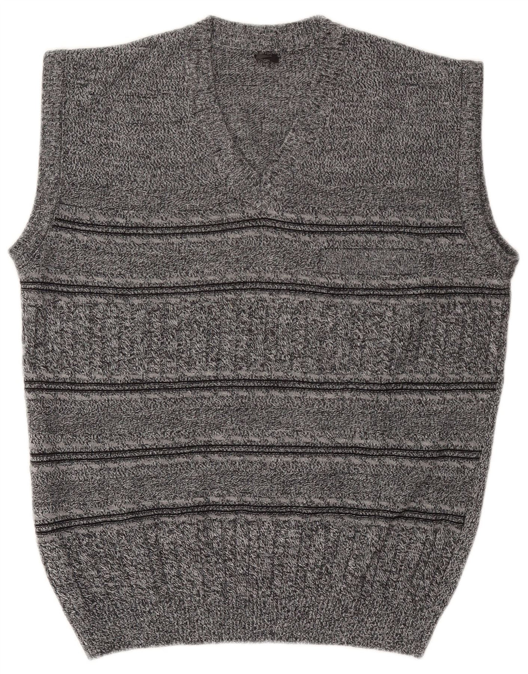 Tank top męski w stylu vintage, w średnie szare paski