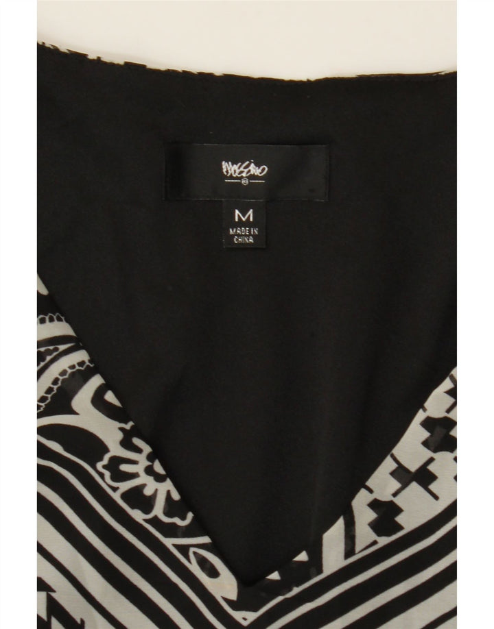 MOSSIMO Womens Sleeveless A-Line Dress UK 12 Medium Black Paisley Vintage Mossimo and Second-Hand Mossimo from Messina Hembry 