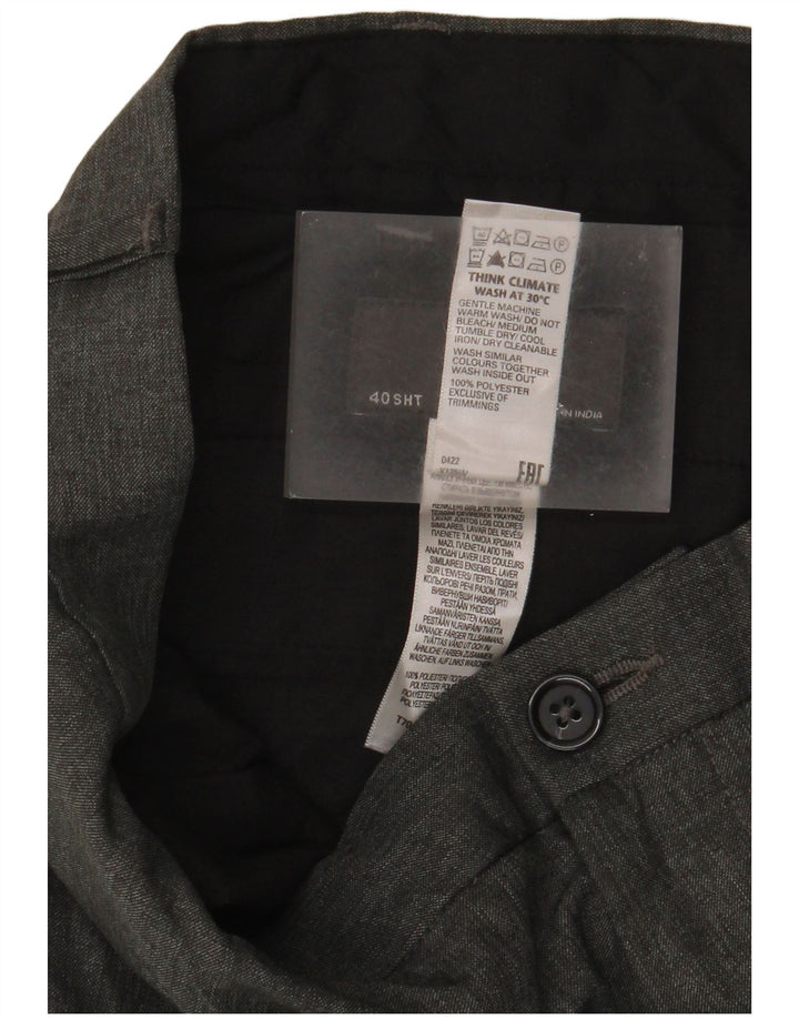Męskie spodnie chino MARKS & SPENCER Slim Fit W40 L29 Szary poliester