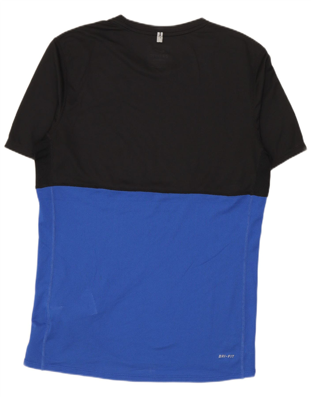 Męski T-shirt NIKE Dri Fit, mały, czarny poliester z blokami kolorów