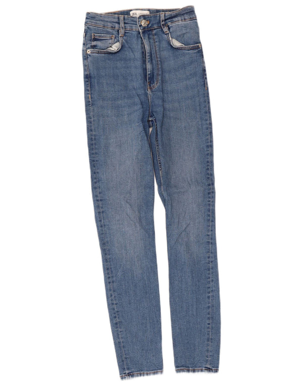 Damskie jeansy skinny Zara EU 36 XS W26 L26 Niebieskie bawełniane