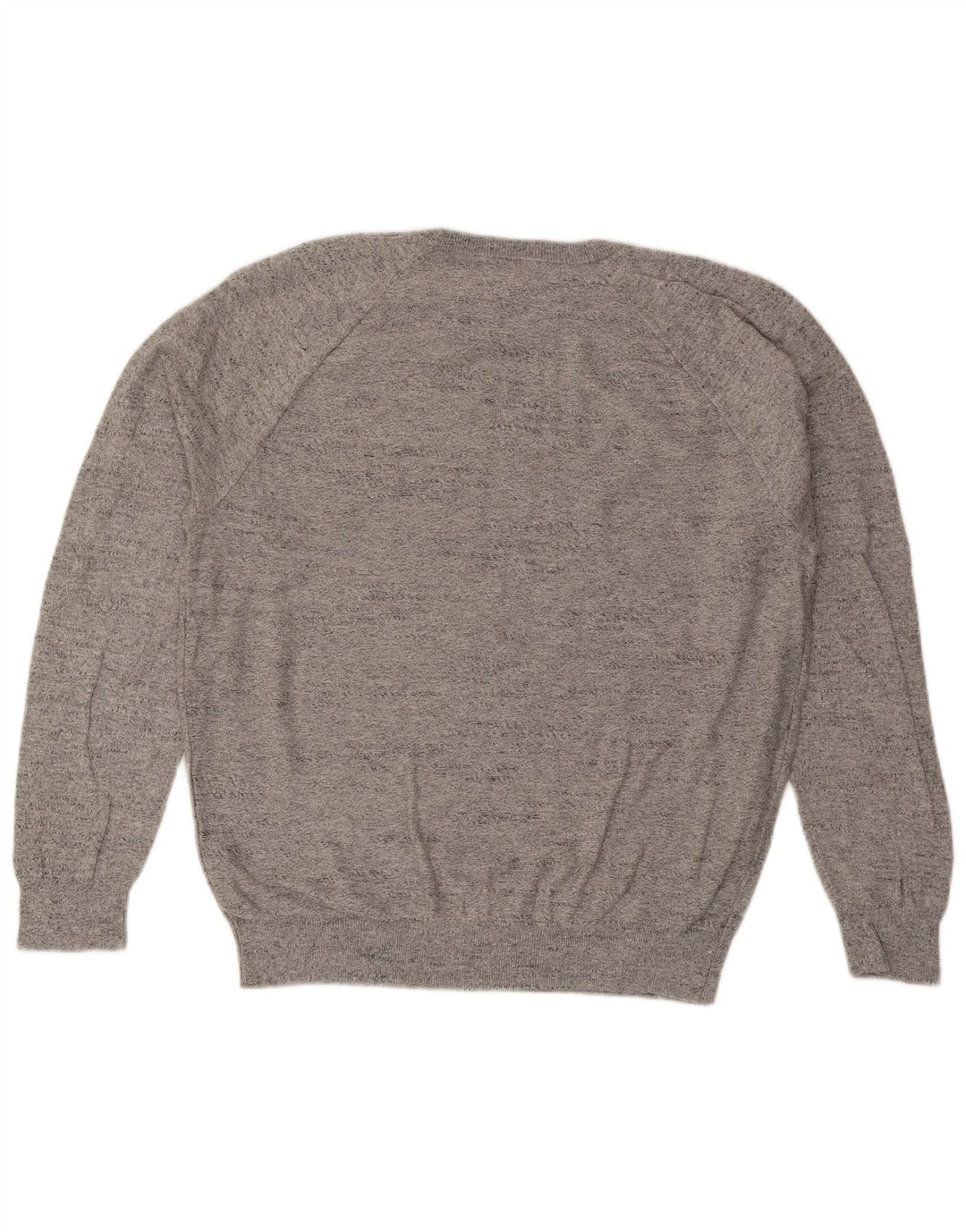 Męski sweter J. Crew z okrągłym dekoltem, duży, szary, z bawełny w plamki