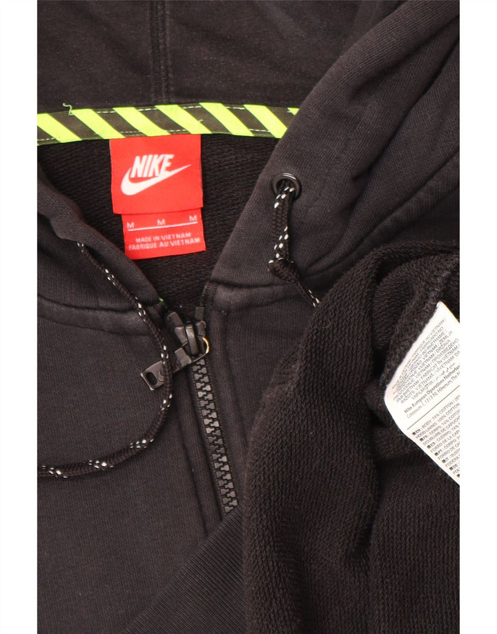 Damski sweter z kapturem i zamkiem błyskawicznym Nike Crop Graphic UK 14 Średni czarny