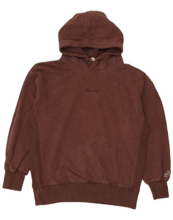 Męski sweter z kapturem Superdry o luźnym kroju XS, brązowy, bawełniany