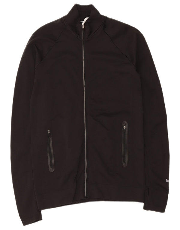 Damska kurtka dresowa Nike Dri Fit UK 10, mała, czarna nylonowa