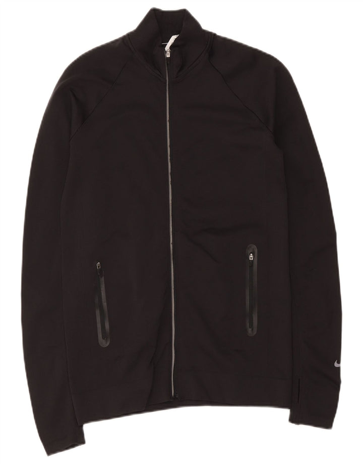 Damska kurtka dresowa Nike Dri Fit UK 10, mała, czarna nylonowa