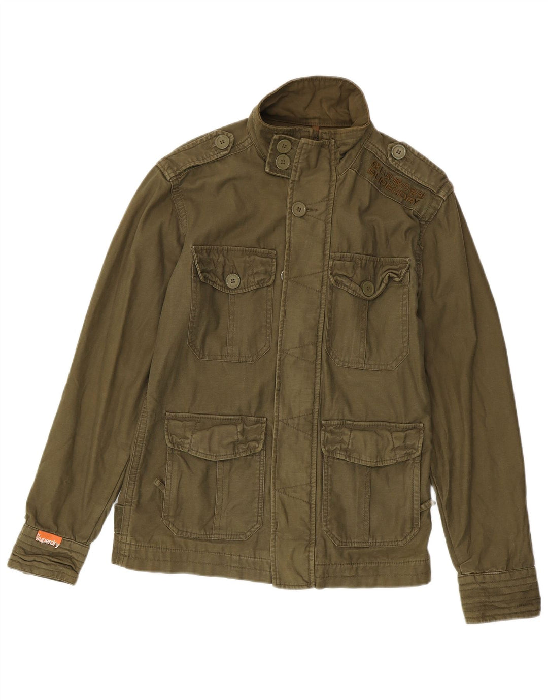 Męska kurtka wojskowa Superdry UK 38, średnia bawełna khaki