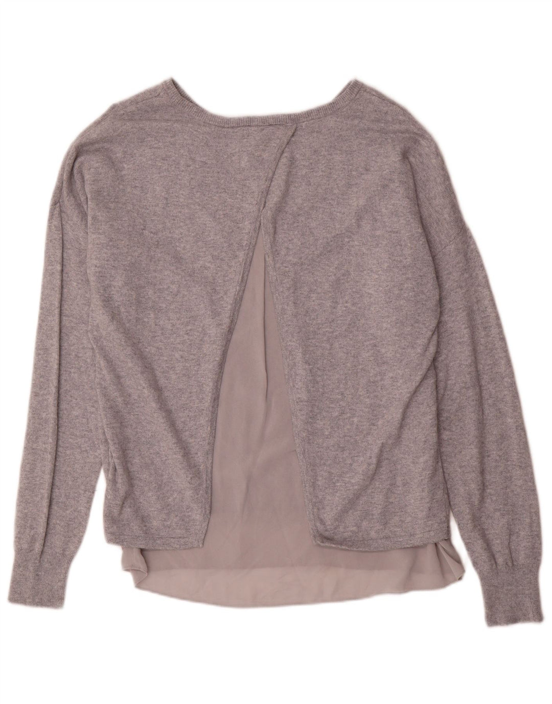 MARKS & SPENCER Damski sweter z dekoltem w łódkę UK 12 Średni szary