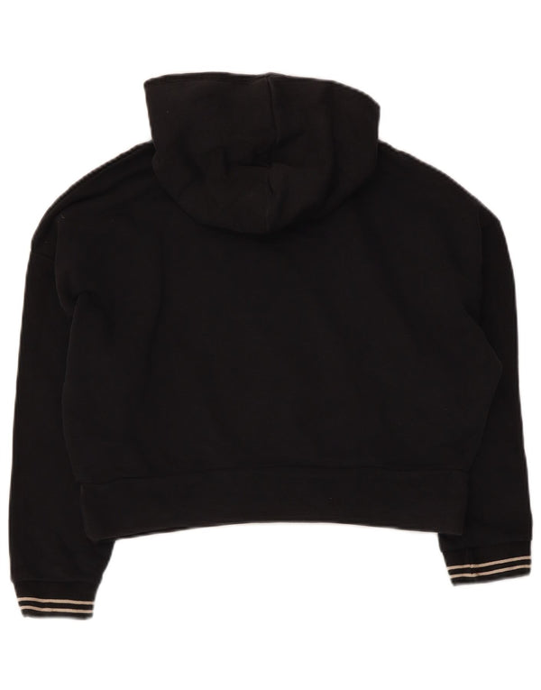 Dziewczęcy sweter z kapturem Fila Crop Graphic 9-10 lat, czarna bawełna