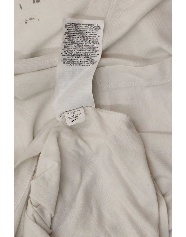 Męski T-shirt z grafiką Nike, mały, biały, bawełniany