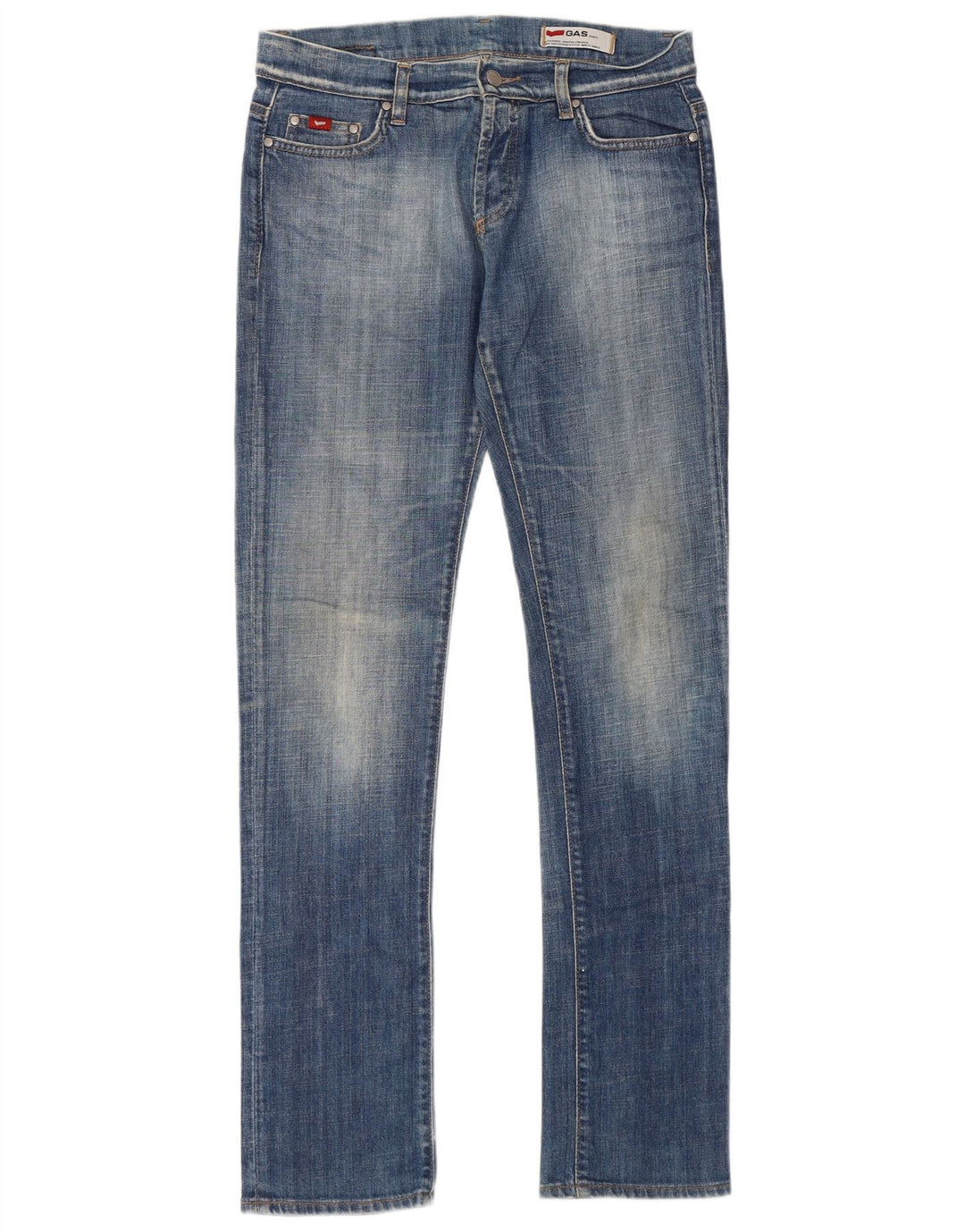Damskie jeansy Gas Slim W31 L34 Niebieskie bawełniane