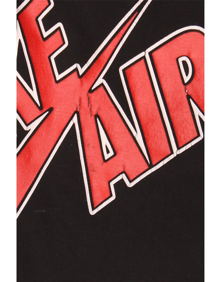 Męski sweter z kapturem Nike Air Graphic, średni czarny, bawełniany