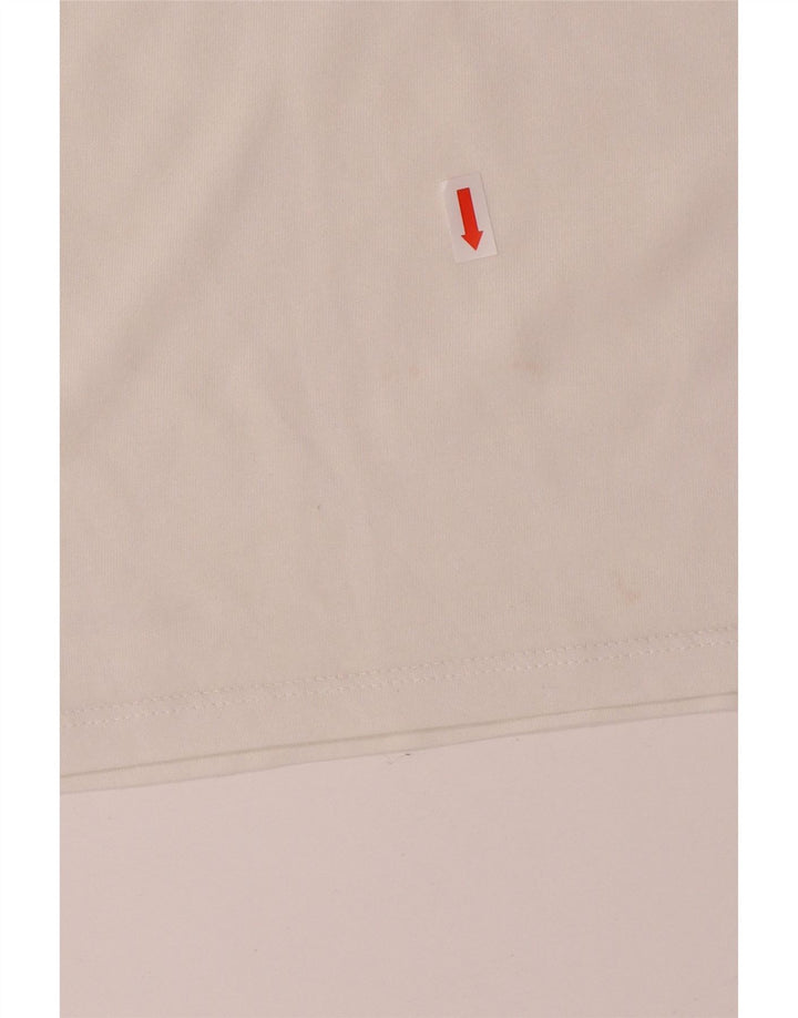 NIKE Mens Dri Fit Graphic T-Shirt Top Medium White Cotton