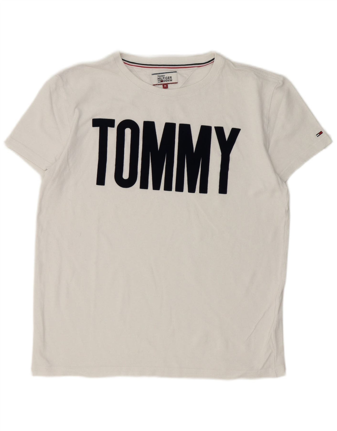 Męski T-shirt Tommy Hilfiger z grafiką, średni biały