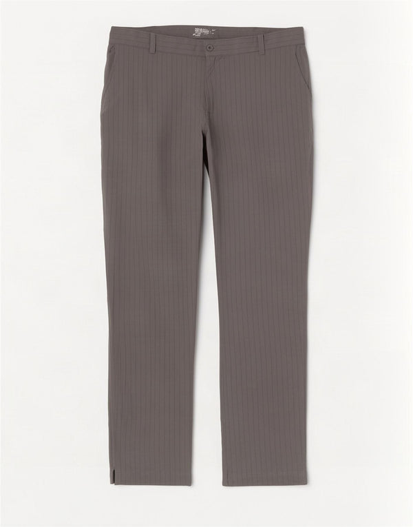 Męskie spodnie chino Nike Dri Fit Straight W36 L34 Szary poliester w prążki