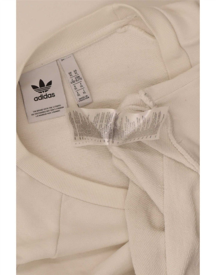 Adidas Męska Bluza Sweter XL Biała Bawełna