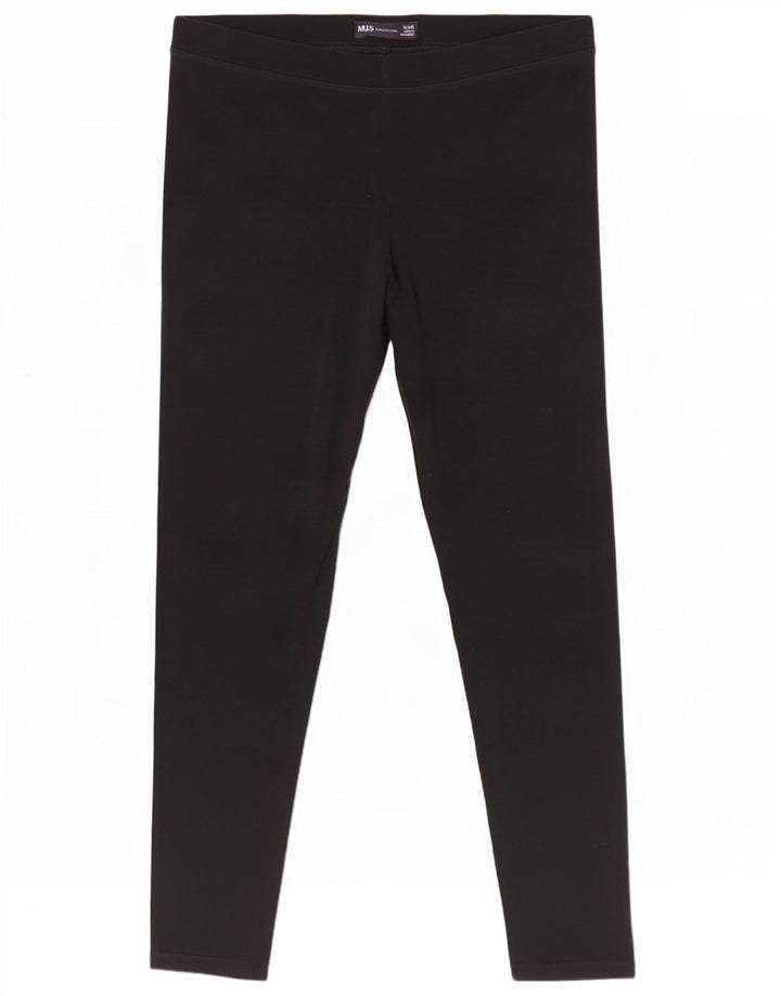 Legginsy damskie Marks & Spencer UK 12, średnie, czarne, bawełniane