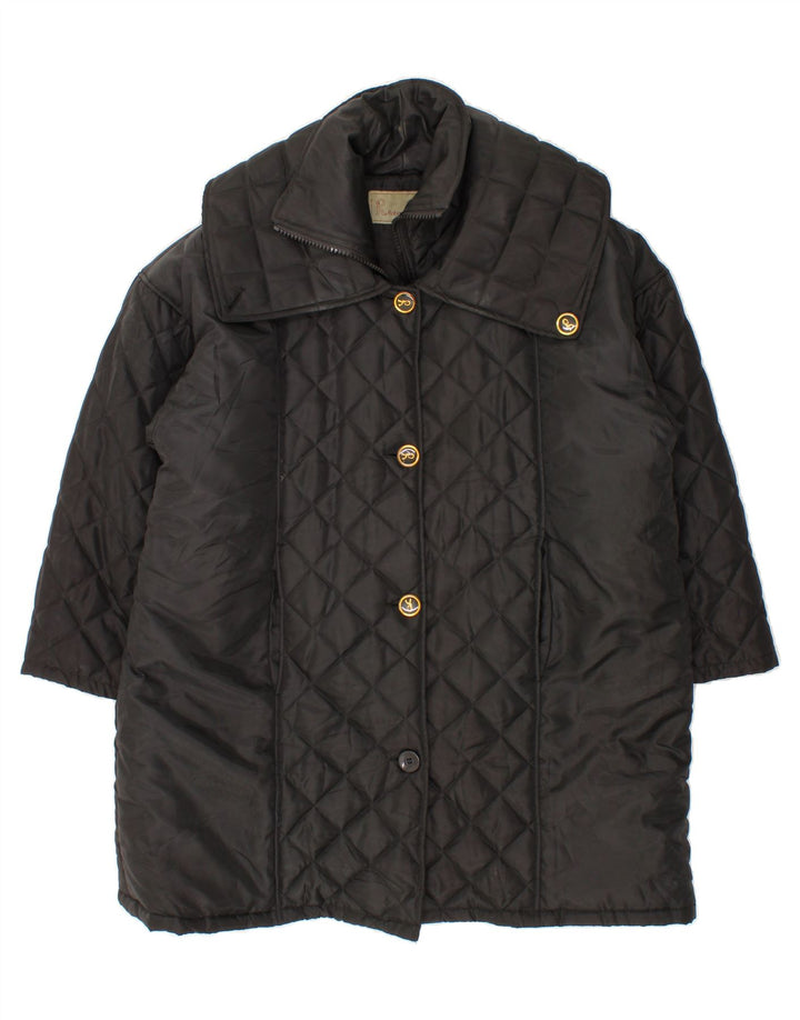 ROBERTA DI CAMERINO Womens Padded Jacket UK 16 Large Black Vintage Roberta di Camerino and Second-Hand Roberta di Camerino from Messina Hembry 