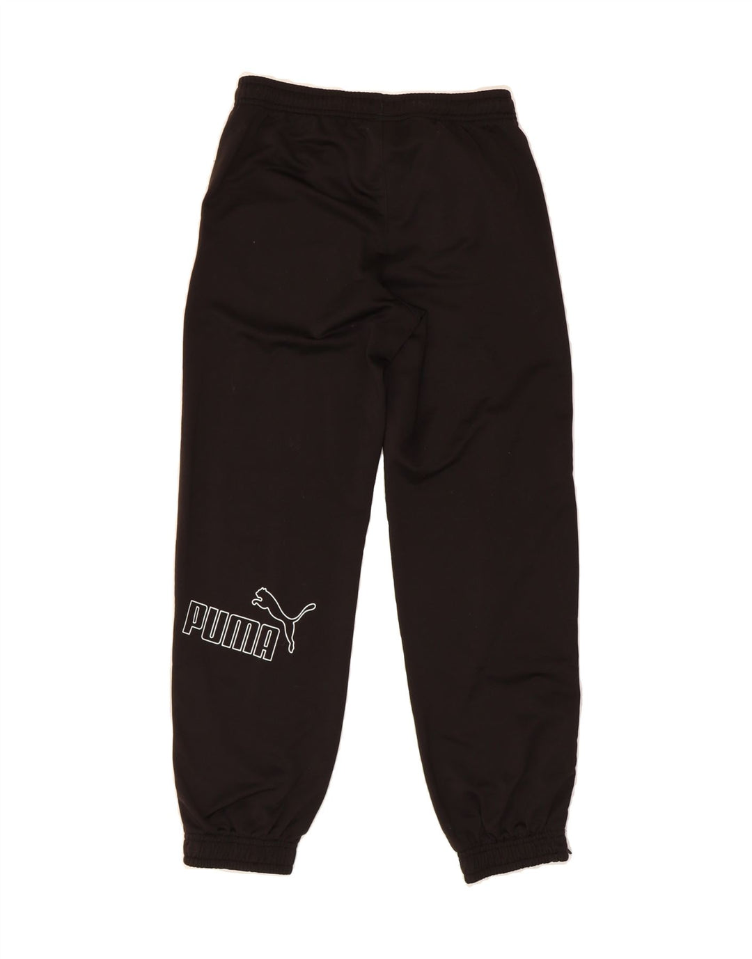 PUMA Boys Graphic Tracksuit Trousers Joggers 11-12 Years  Black Polyester Vintage Puma and Second-Hand Puma from Messina Hembry 
