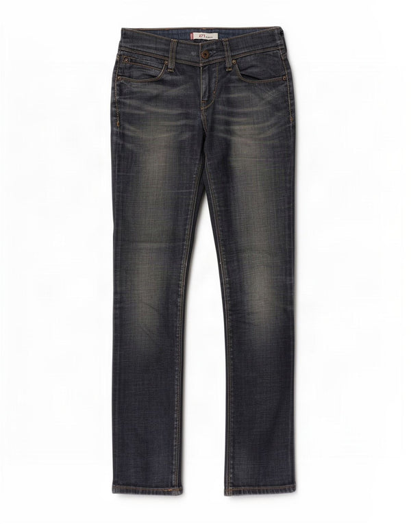 Damskie jeansy Levi's 571 z niską talią W28 L30 Niebieska bawełna