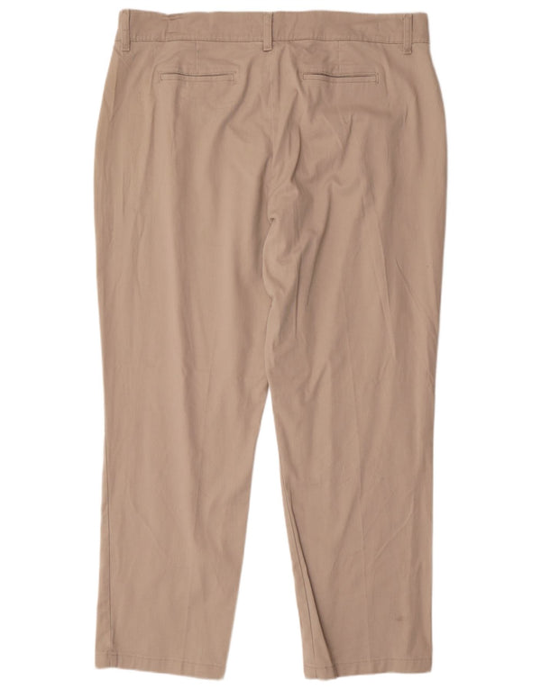 Lee Womens Riders Tapered Casual Trousers US 18 2XL W40 L30 Grey Cotton