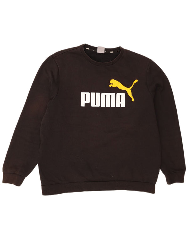 Męska bluza z grafiką Puma XL, czarna, bawełniana