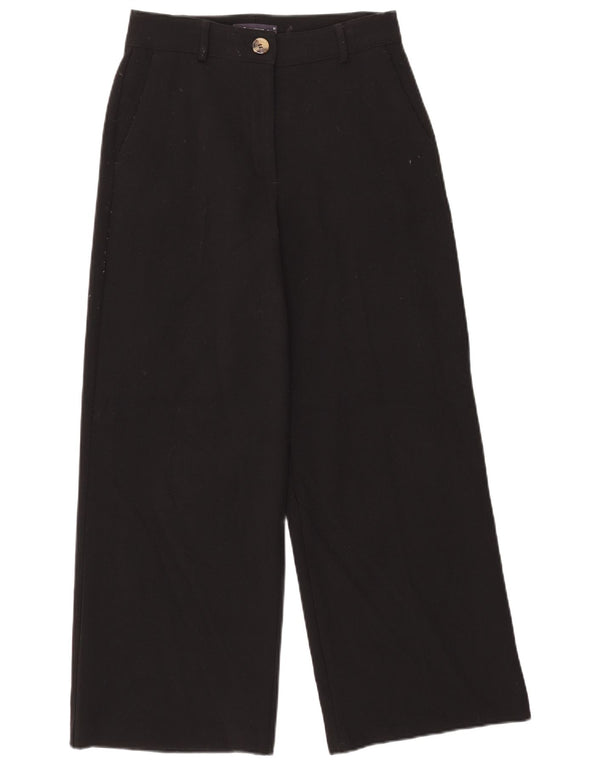 Marks & Spencer Damskie spodnie codzienne z wysokim stanem UK 10 Small W27 L28 Czarne