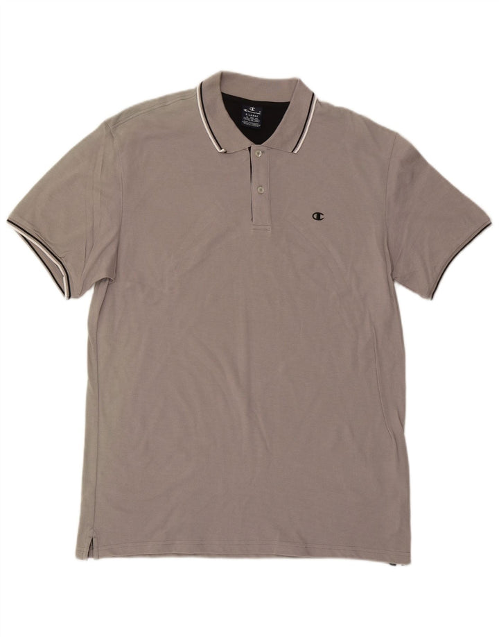 Męska koszulka polo CHAMPION XL, szara, bawełniana