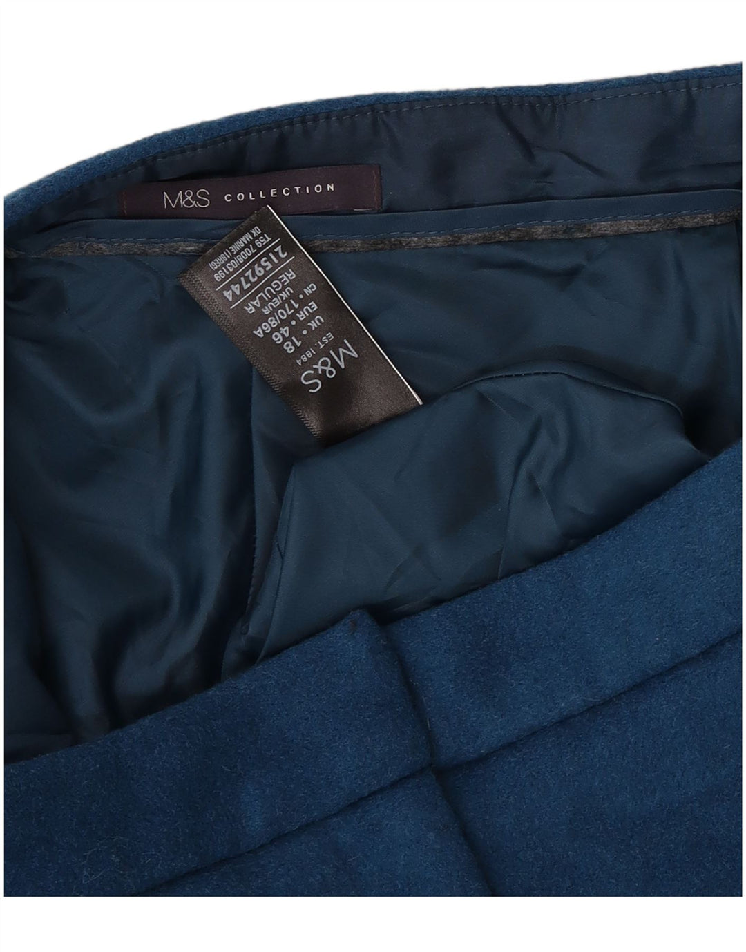 Marks & Spencer Damska spódnica mini UK 18 XL W36 Niebieski poliester