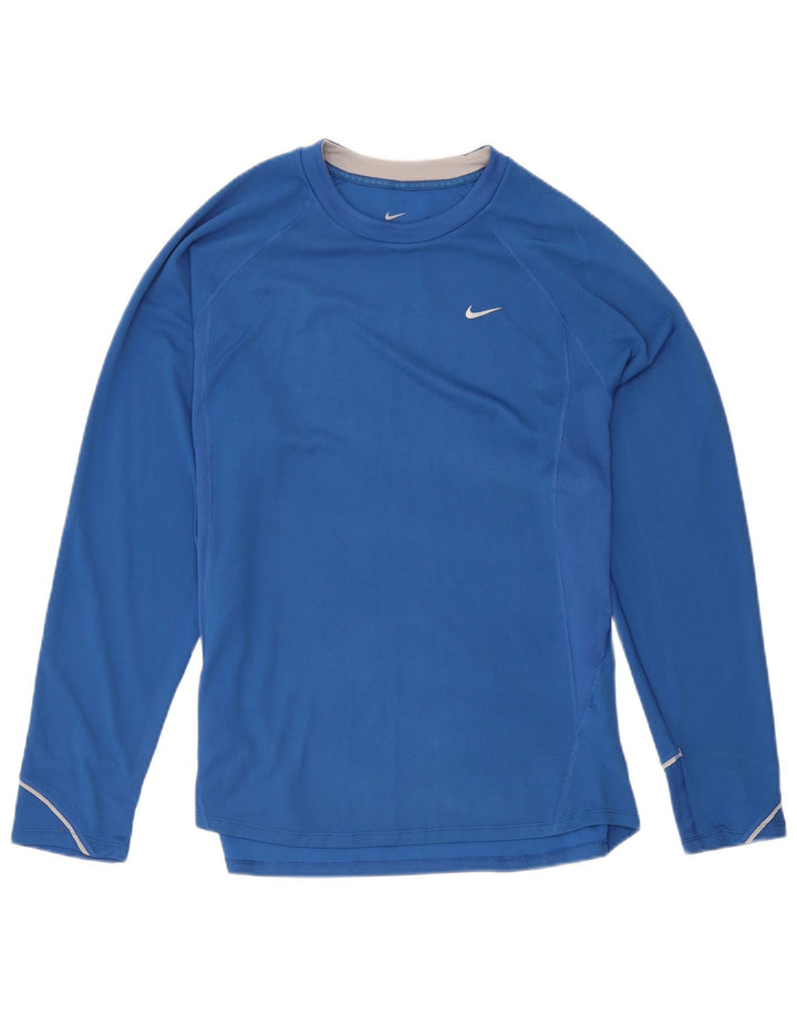Damska koszulka Nike Dri Fit z długim rękawem, UK 20/22 XL, niebieski poliester