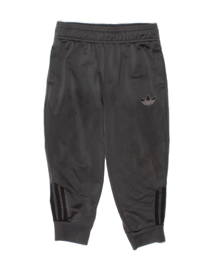 ADIDAS Boys Full Tracksuit 3-4 Years  Grey Polyester Vintage Adidas and Second-Hand Adidas from Messina Hembry 