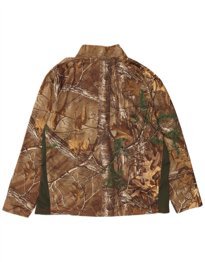 Męski dres UNDER ARMOUR Cold Gear, 2XL, brązowy, z blokami kolorów