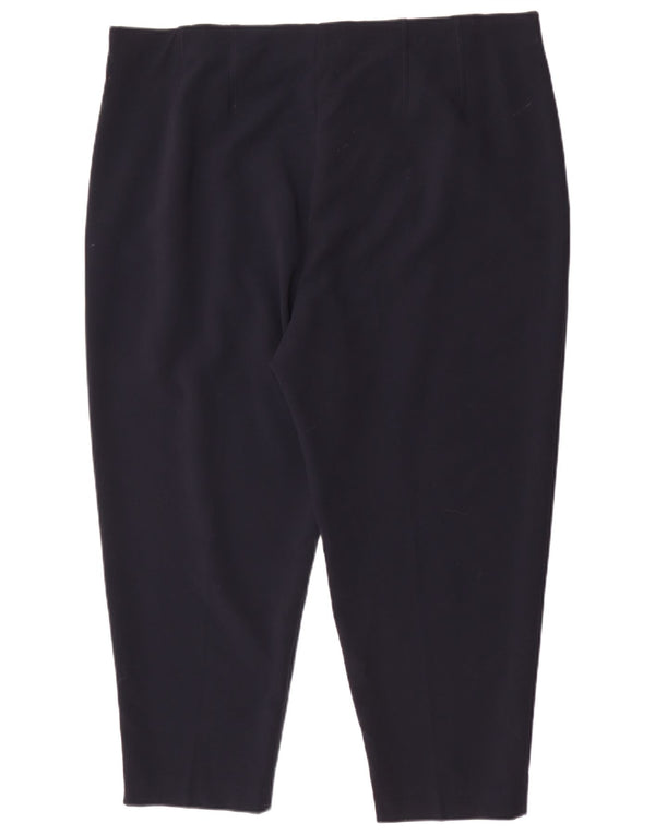 Marks & Spencer Damskie krótkie spodnie z wysokim stanem UK 22 3XL W42 L26 Granatowe B