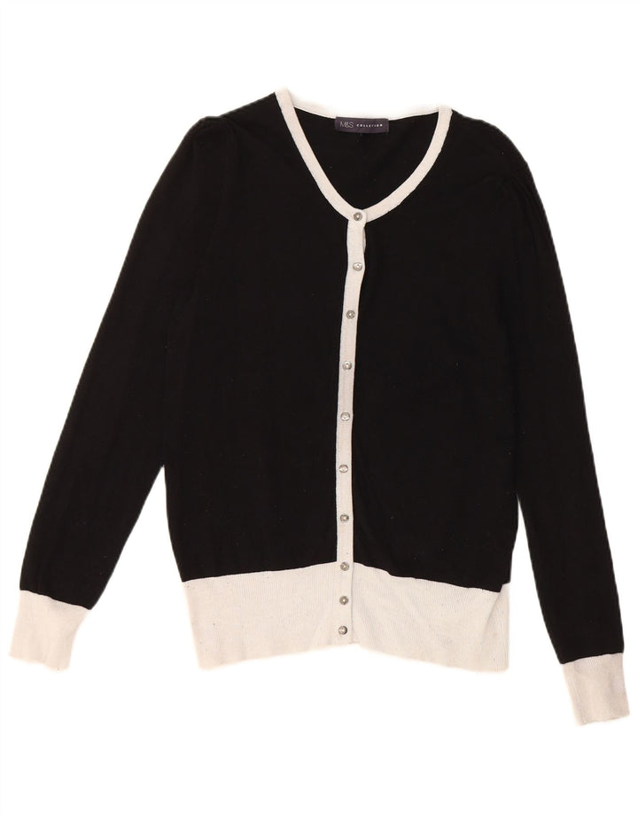 Marks & Spencer Damski sweter kardigan UK 10 Samll Black Colorblock