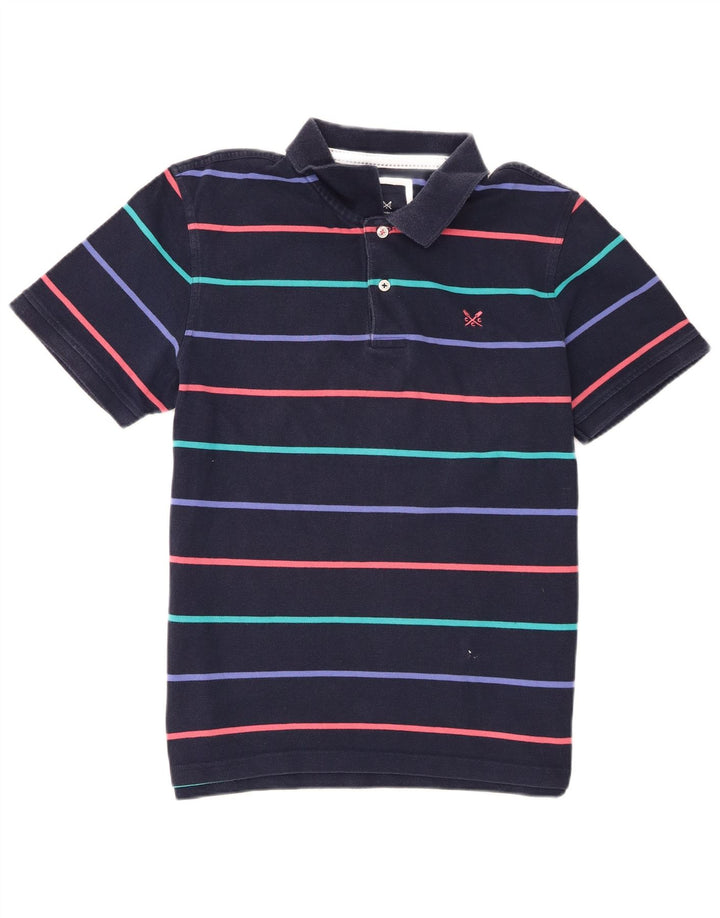 Crew Clothing Męska koszulka polo Średnio granatowa, bawełniana w paski