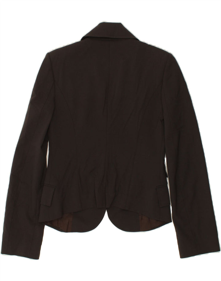 PATRIZIA PEPE Womens Crop 2 Button Blazer Jacket IT 42 Medium Brown Wool Vintage Patrizia Pepe and Second-Hand Patrizia Pepe from Messina Hembry 