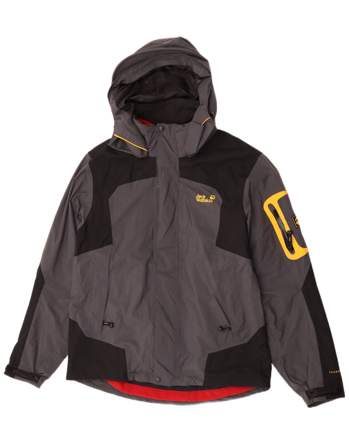 Męska kurtka wiatrówka Jack Wolfskin UK 40/42, duży szary blok kolorów