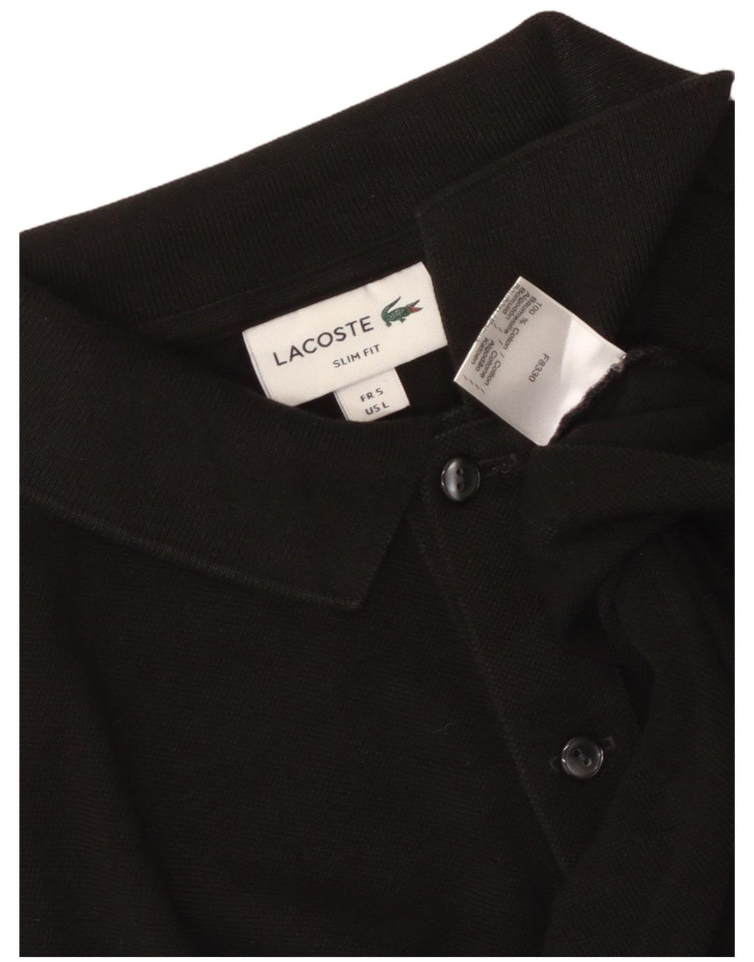 Męska koszulka polo Lacoste Slim Fit, rozmiar 5, duża, czarna, bawełniana