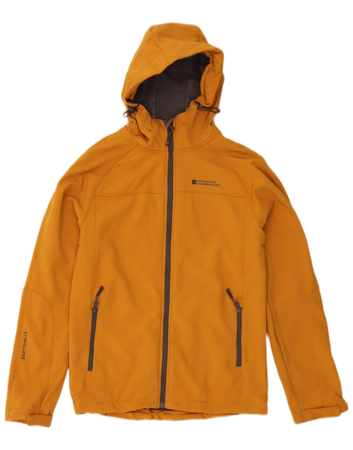 Męska kurtka wiatrówka z kapturem Mountain Warehouse UK 34 XS, żółty poliester