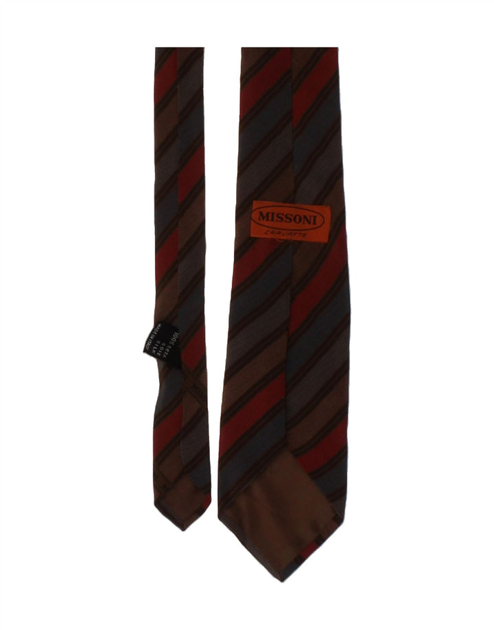 MISSONI Mens Cravatte Tie One Size Multicoloured Striped Silk Classic Vintage Missoni and Second-Hand Missoni from Messina Hembry 