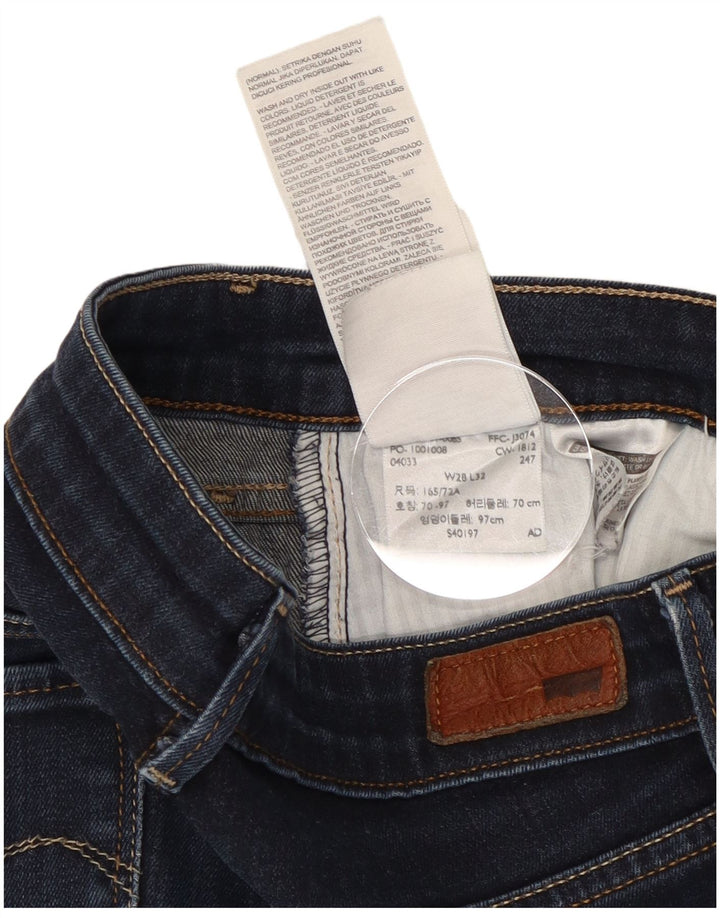 Damskie jeansy Levi's Slim W28 L32 Granatowa bawełna