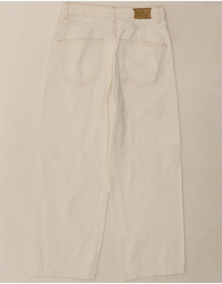 MASSIMO DUTTI Womens Cropped Jeans EU 36 XS W26 L23 White Cotton Vintage Massimo Dutti and Second-Hand Massimo Dutti from Messina Hembry 