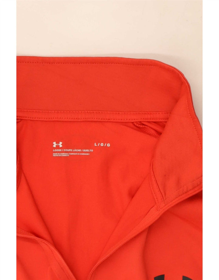 Męski dres z zamkiem błyskawicznym Under Armour, duży, czerwony
