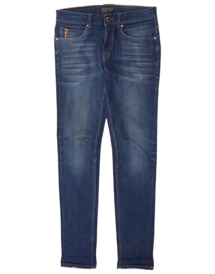 Męskie jeansy obcisłe Zara EU 38 Small W30 L30 Niebieskie