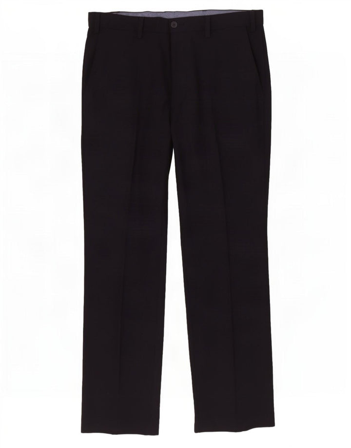 Męskie spodnie typu chino Regular Marks & Spencer W34 L31 Granatowy poliester