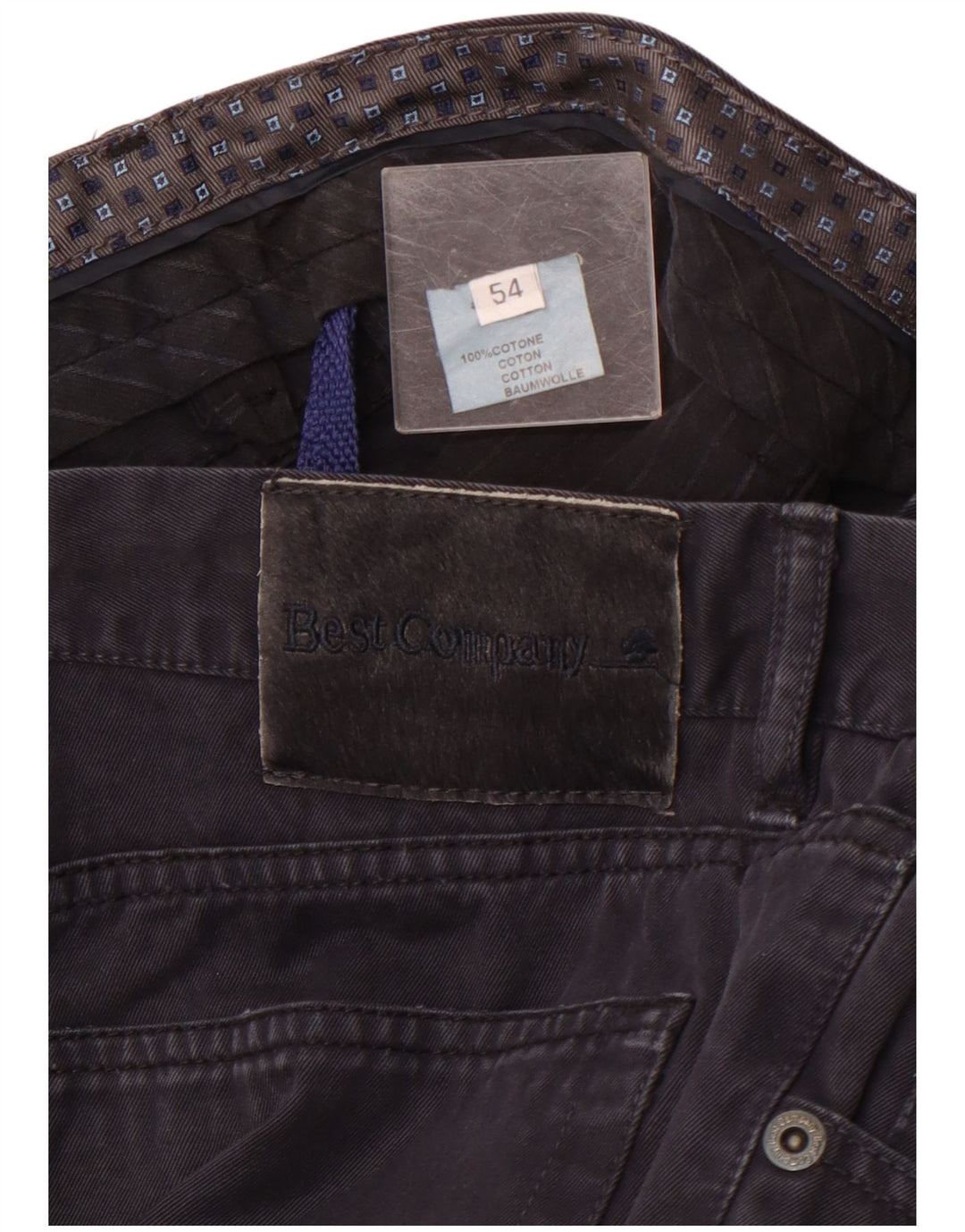 Męskie proste spodnie codzienne BEST COMPANY EU 54 2XL W38 L26 Granatowe