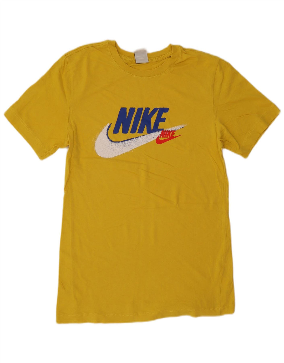 Męski T-shirt z grafiką Nike, mały, żółty, bawełniany